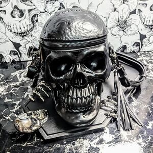 NEW Killstar Gravedigger Skull Handbag Black Goth Skeleton Purse *RARE SOLD OUT*